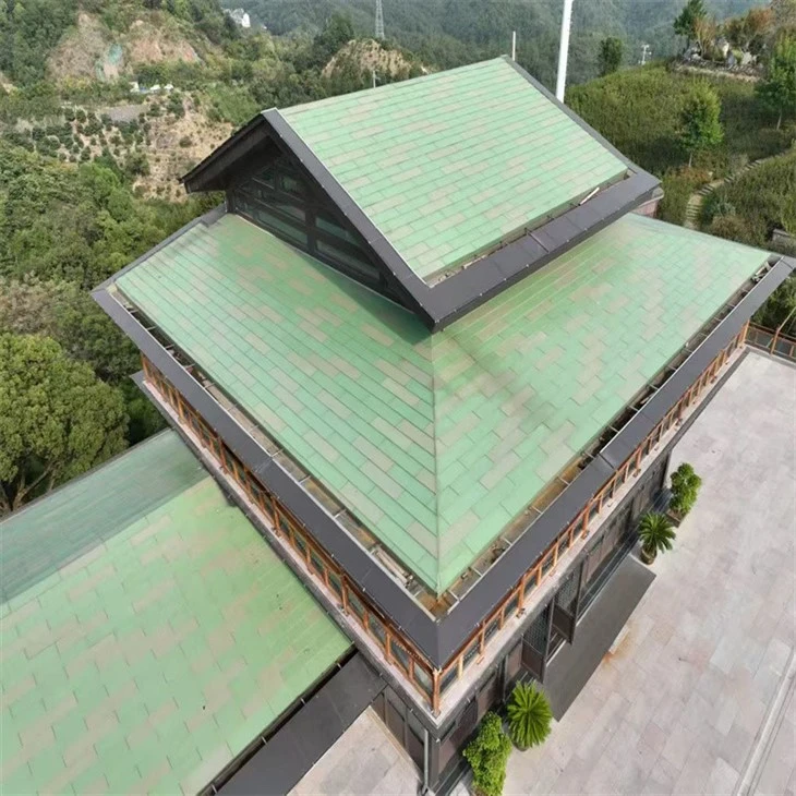 Forest Green Aluminum Flat Locking Roofing System suppliers